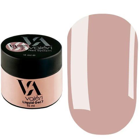 Гель для нарощування 15 мл Liquid Gel Valeri № 7 Nat-0806 фото