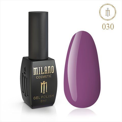 Гель Лак MILANO 8мл. № 030 (СІРОВАТО-ПУРПУРНО-ЧЕРВОНИЙ) 02933 фото