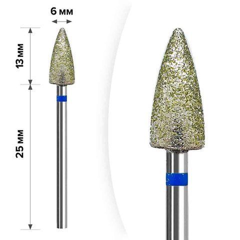 Алмазна фреза для манікюру mART (M-016) - Конус Blue 6*13 006023 фото