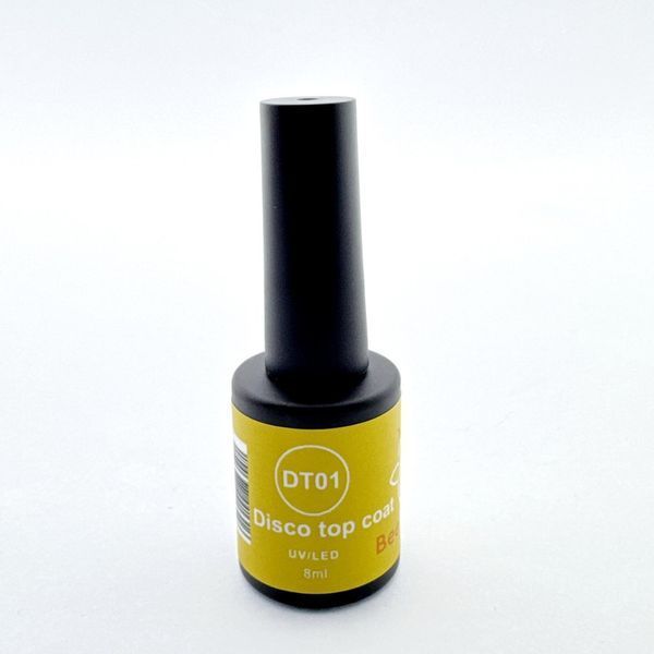 Disco Top Coat Bee Nails DT01 8ml (silver) Nat-0457 фото
