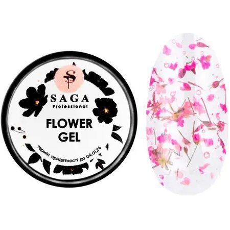 Цветочный гель для дизайна Saga Professional Flower Gel 5 мл, №04 003545 фото