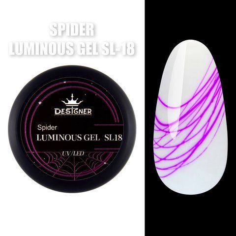 Spider Luminous Gel Designer Professional Гель люмінесцентна павутинка для дизайну нігтів SL-18 001739 фото
