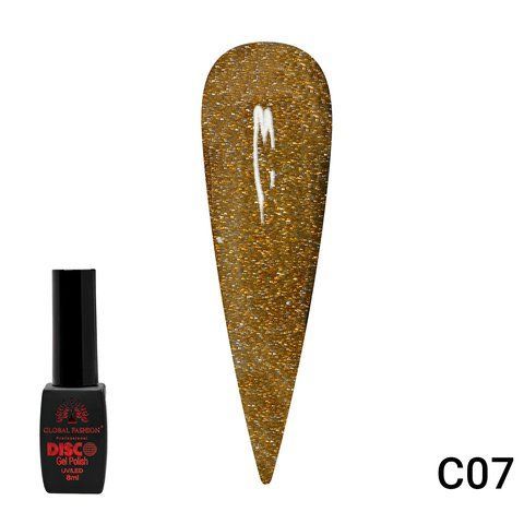 Гель-лак Disco Gel Polish, Global Fashion, Светоотражающий, 8 мл № C07 004107 фото