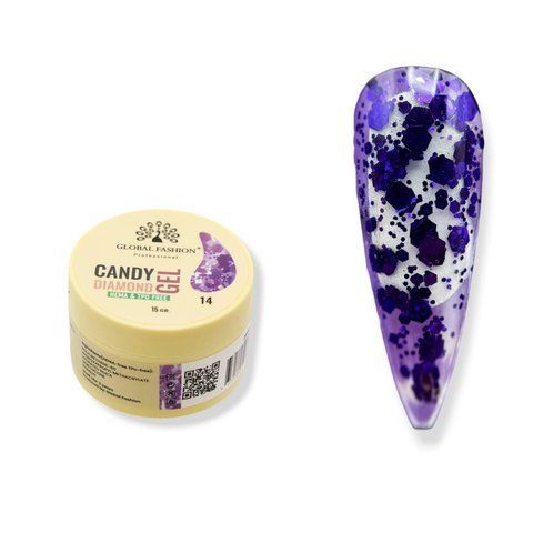 Гель для викладного френчу Global Fashion CANDY Diamond Builder Gel №14 Mary378 фото
