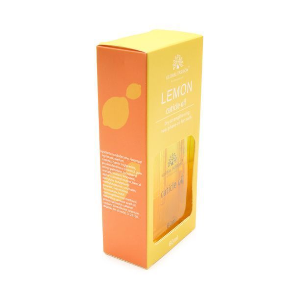 Суха олія зміцнювальна двофазна для нігтів Global Fashion Lemon 60ml Nat-0525 фото