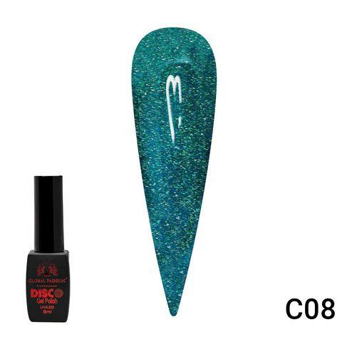 Гель-лак Disco Gel Polish, Global Fashion, Светоотражающий, 8 мл № C08 004108 фото