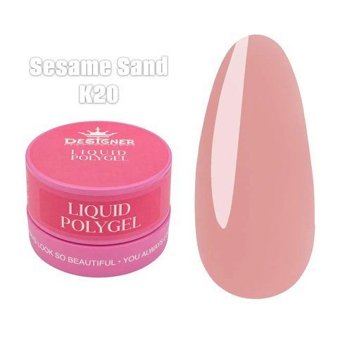 Рідкий Полігель Designer Liquid Polygel 30мл. K20 Sesame Sand 009170 фото