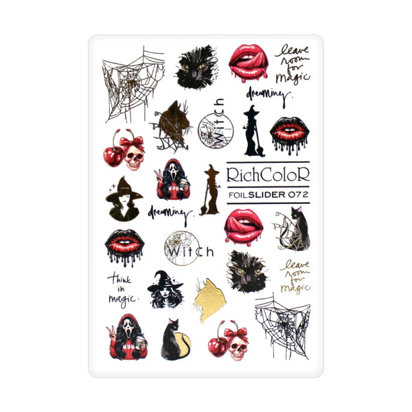 Слайдер наклейка для дизайна ногтей RichColor Foil Slider 072 Halloween 0006660 фото