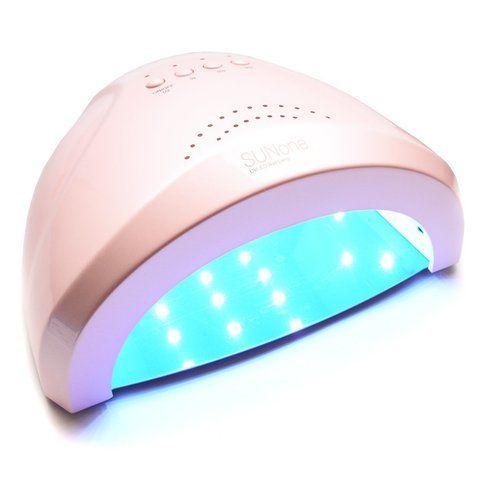 LED+UV лампа для манікюру SUN One 48W Рожева 03392 фото