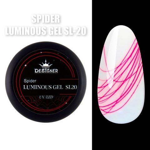 Spider Luminous Gel Designer Professional Гель люмінесцентна павутинка для дизайну нігтів SL-20 001730 фото