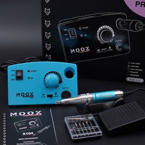 Фрезер Moox Professional X104 на 45 000 об./мин. и 65W. для маникюра и педикюра (Light Blue) 010552 фото