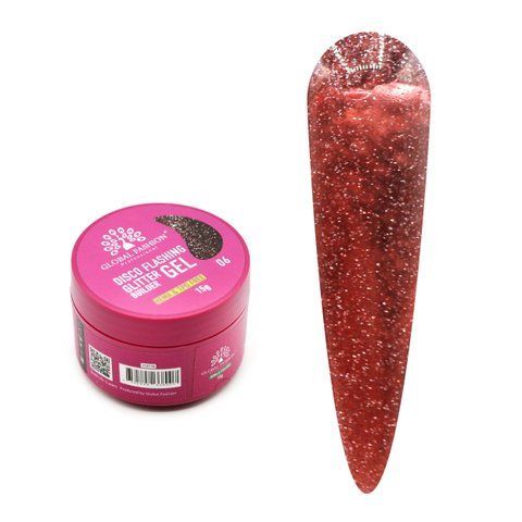 Гель для наращивания и урепления ногтей Global Fashion Disco Flashing Glitter Builder gel №06 Mary330 фото