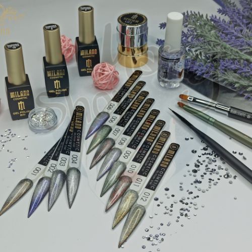 Набор Milano Cosmetics для покрытия ногтей гель-лаком + подарок магнит для лака 00647 фото