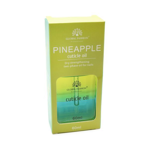 Суха олія зміцнювальна двофазна для нігтів Global Fashion Pineapple 60ml Nat-0527 фото