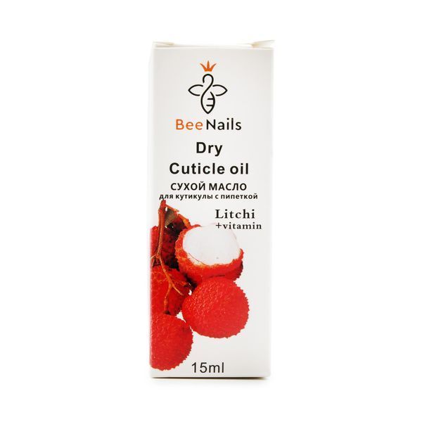 Суха олія для кутикули з піпеткою з ароматом лічі Bee Nails 15ml Nat-0477 фото