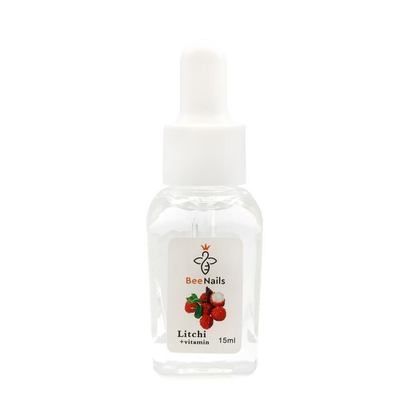 Суха олія для кутикули з піпеткою з ароматом лічі Bee Nails 15ml Nat-0477 фото