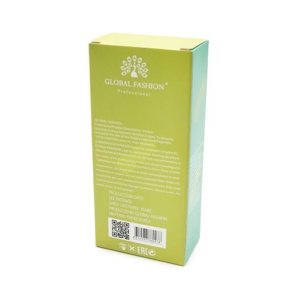 Суха олія зміцнювальна двофазна для нігтів Global Fashion Pineapple 60ml Nat-0527 фото