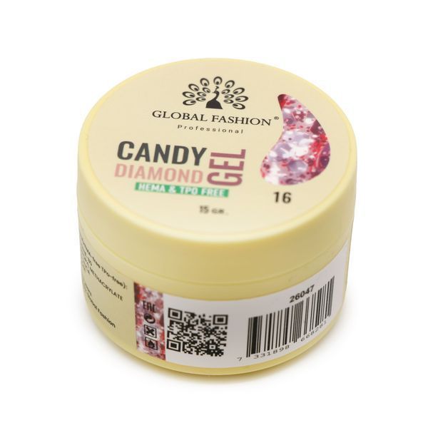 Гель для викладного френчу Global Fashion CANDY Diamond Builder Gel №16 Mary380 фото
