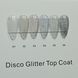 Закріплювач без липкого шару Global Fasion Disco Yuki Glitter Top Coat 15 мл. № 1 Nat-0139 фото 4