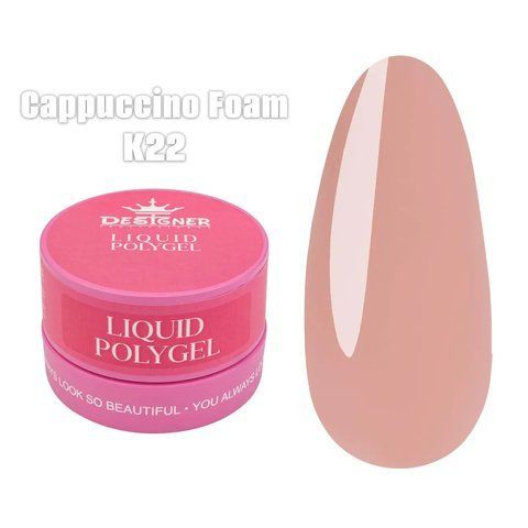 Рідкий Полігель Designer Liquid Polygel 30мл. K22 Cappuccino Foam 009172 фото