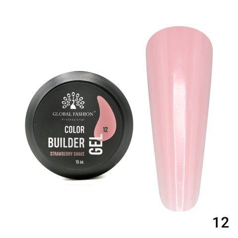 Гель для моделирования ногтей 15 гр, Color Builder Gel 12- Strawberry shake Nat-0924 фото