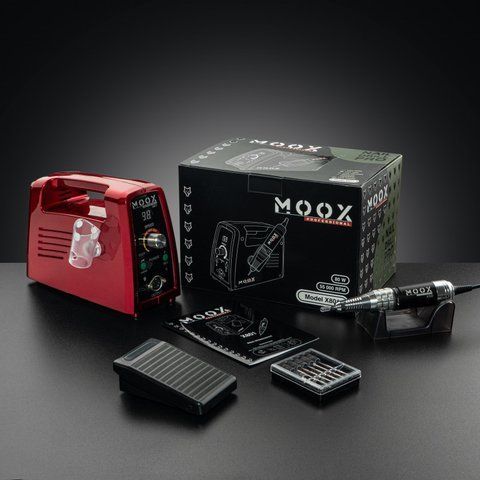 Фрезер Moox Professional X801 для манікюру та педикюру на 55 000 об./хв. та 80W. (Червоний) 008425 фото