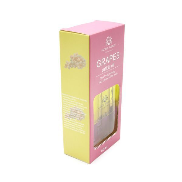 Сухое масло укрепляющее двухфазное для ногтей Global Fashion Grapes 60ml Nat-0528 фото