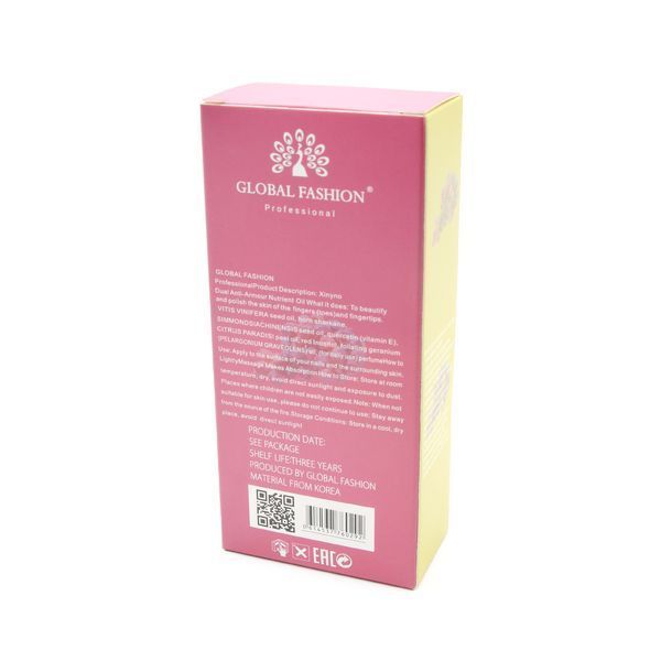 Сухое масло укрепляющее двухфазное для ногтей Global Fashion Grapes 60ml Nat-0528 фото