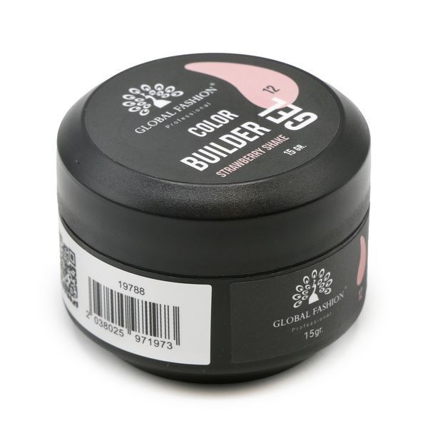 Гель для моделювання нігтів 15 гр, Color Builder Gel 12- Strawberry shake Nat-0924 фото