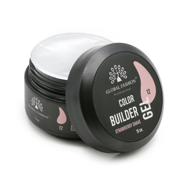 Гель для моделювання нігтів 15 гр, Color Builder Gel 12- Strawberry shake Nat-0924 фото