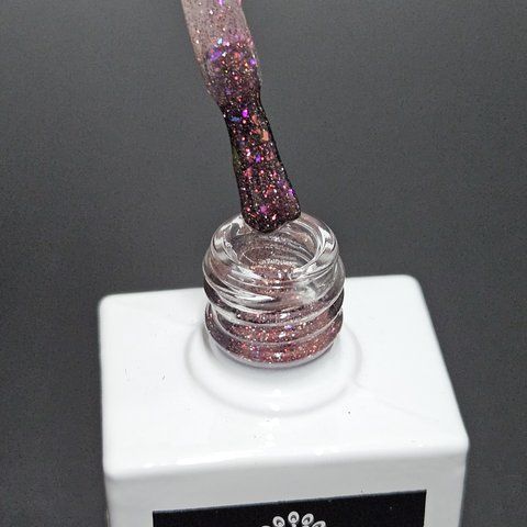 Закрепитель без липкого слоя Global Fasion Disco Yuki Glitter Top Coat 15 мл. № 3 Nat-0141 фото