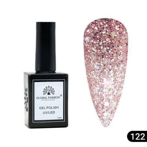 Гель-лак Global Fashion Elite Glow 15ml №122 Nat1382 фото