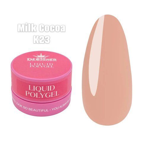 Рідкий Полігель Designer Liquid Polygel 30мл. K23 Milk Cocoa 009173 фото