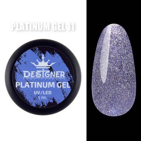 Designer Professional Platinum Gel № 11 с шиммером, 5 мл. 001587 фото