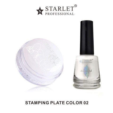 Лак для стемпинга Starlet Professional №2 Белый 7 мл 004750 фото