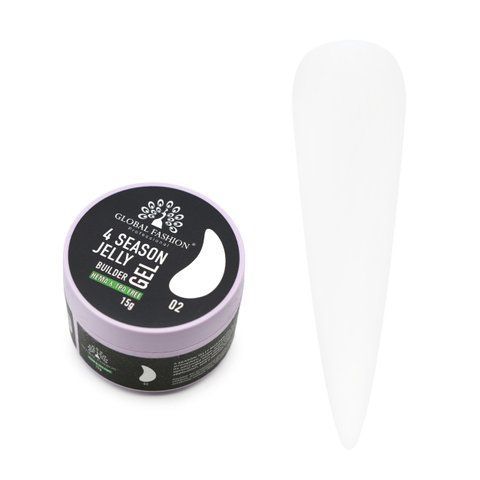 Гель для нарощування та зміцнення нігтів Global Fashion 4 Season Jelly Builder Gel №02 Mary382 фото