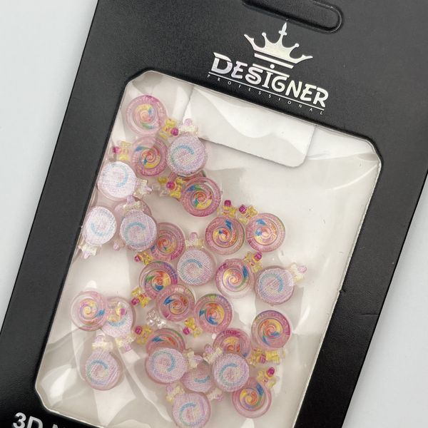 Об'ємний декор Designer Professional для дизайну рожевий льодяник K7 Nat-0328 фото