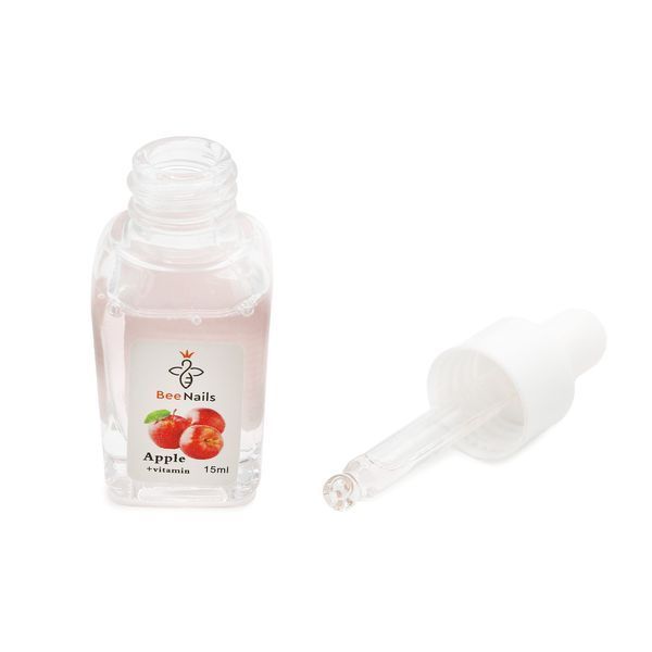 Суха олія для кутикули з піпеткою з ароматом яблука Bee Nails 15ml Nat-0479 фото
