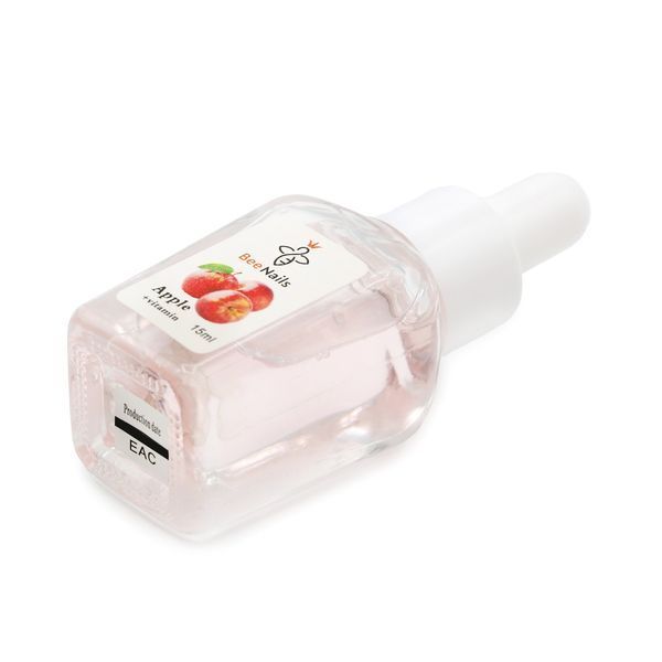 Суха олія для кутикули з піпеткою з ароматом яблука Bee Nails 15ml Nat-0479 фото