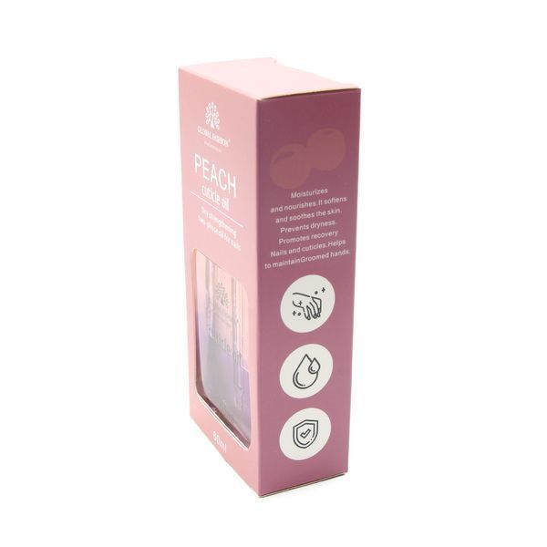 Суха олія зміцнювальна двофазна для нігтів Global Fashion Peach 60ml Nat-0529 фото