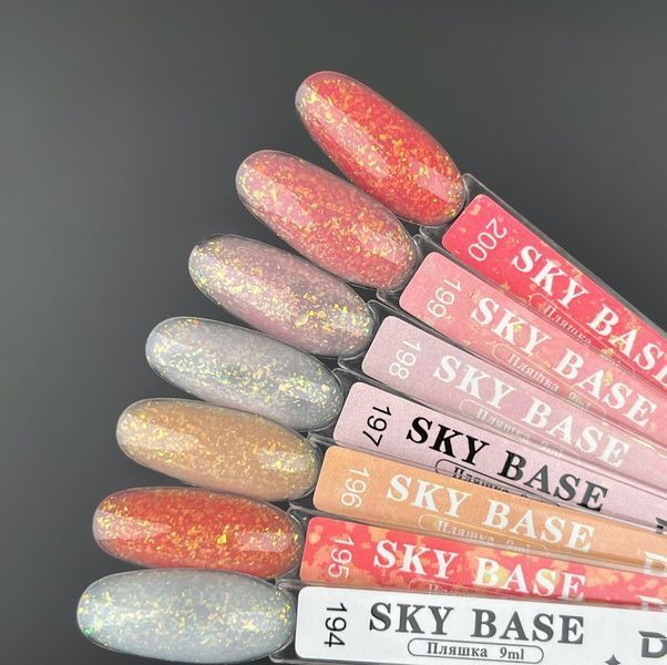 Кольорова база із золотою поталлю Sky base Designer Professional 9 мл. №198 009945 фото