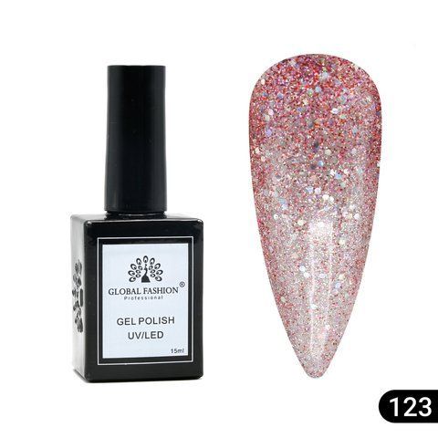Гель-лак Global Fashion Elite Glow 15ml №123 Nat1383 фото