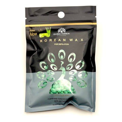 Віск для депіляції Global Fashion, Korean Wax, 100g Aloe Nat-0630 фото