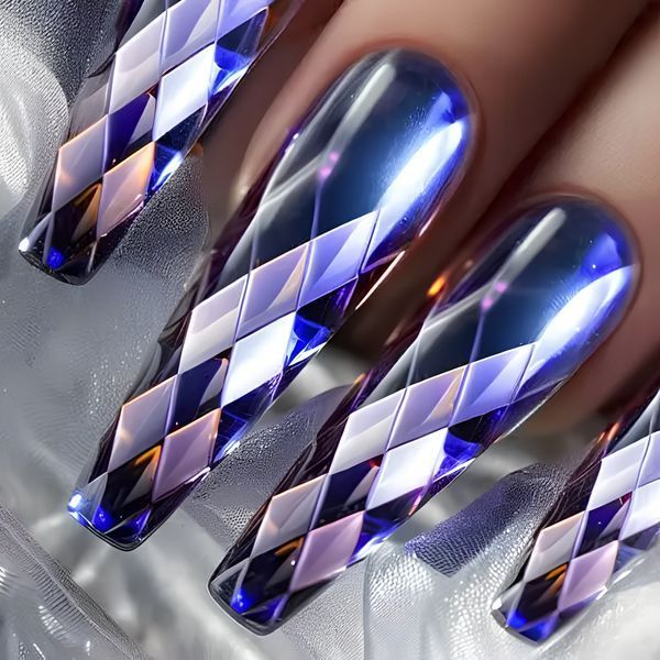 Гелевые типсы Designer 3D Diamond Fast Gel Tips DF8 Ballerina large 120шт. Nat-0428 фото