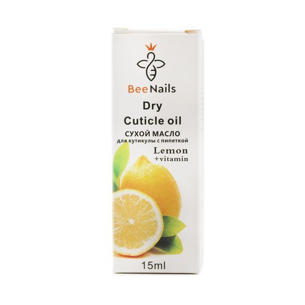 Сухое масло для кутикулы с пипеткой с ароматом лимона Bee Nails 15ml Nat-0480 фото