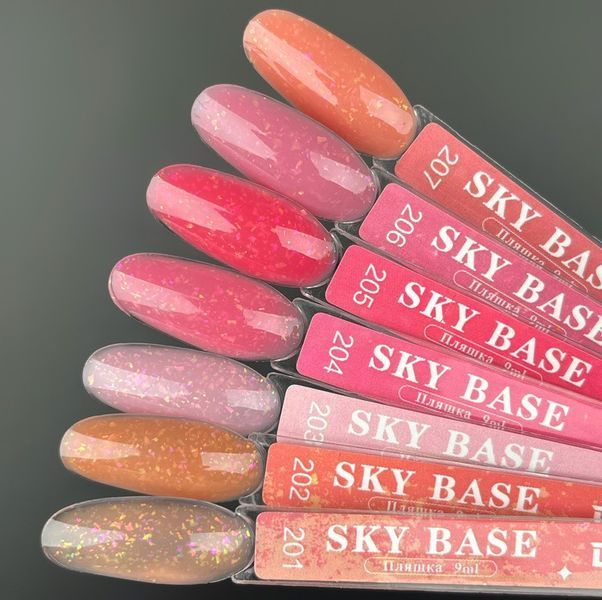Кольорова база із золотою поталлю Sky base Designer Professional 9 мл. №199 009946 фото