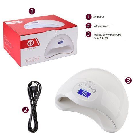 Лампа для манікюру LED+UV SUN 5 PLUS 48 Вт. 00470 фото