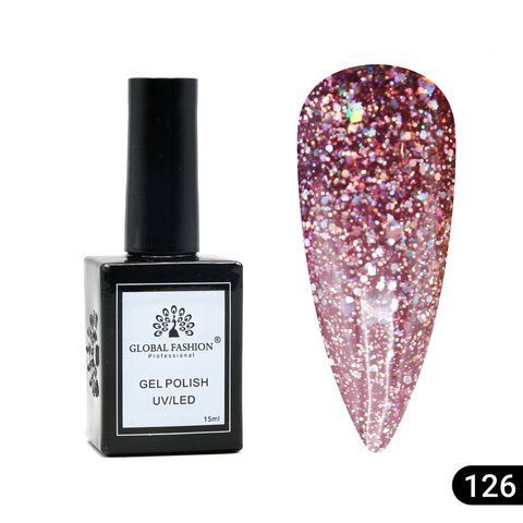 Гель-лак Global Fashion Elite Glow 15ml №126 Nat1384 фото