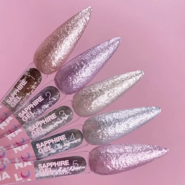 Гель для нігтів блискітки LUNA Sapphire Gel 5мл. №4 Nat1204 фото