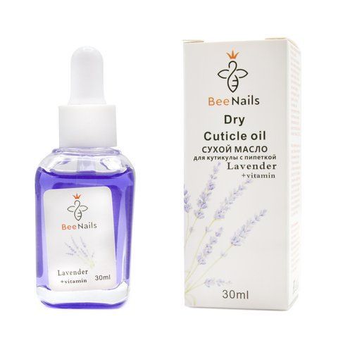 Сухое масло для кутикулы с пипеткой с ароматом лаванды Bee Nails 30ml Nat-0482 фото